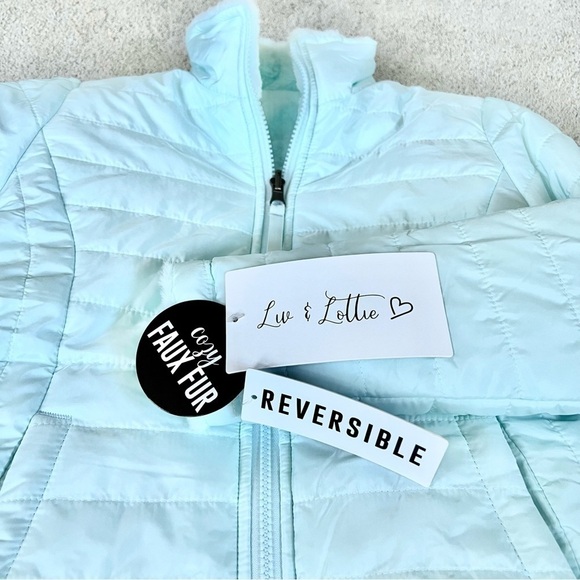 Liv & Lottie Big Girls Reversible Jacket Light Aqua Size 8 NWT - Picture 5 of 7